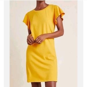 Anthropologie T.La Yellow Tshirt Dress size medium